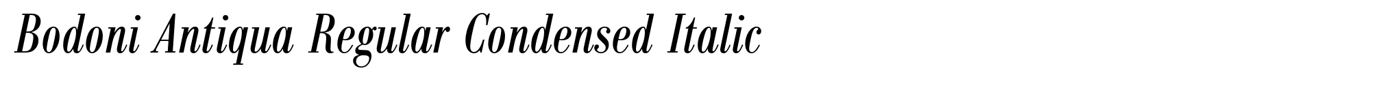 Bodoni Antiqua Regular Condensed Italic image